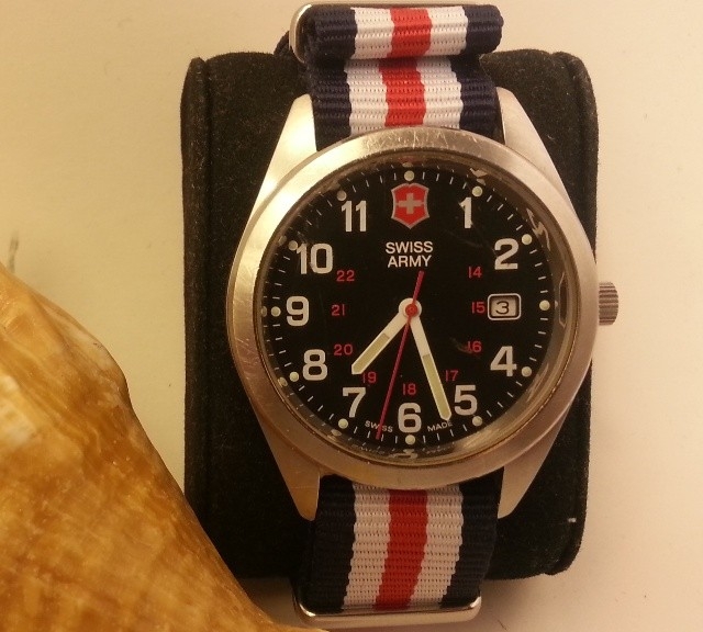 Swiss Army watch on a NATO strap from #cheapestnatostraps.com #swissarmy #natostrap #natoband