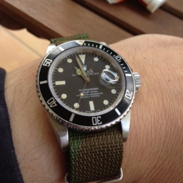 Rolex Submariner on a premium camo NATO strap from #cheapestnatostraps ...